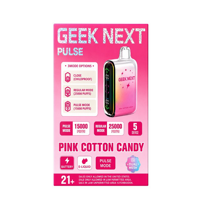 GEEK NEXT PULSE PINK COTTON CANDY 25K