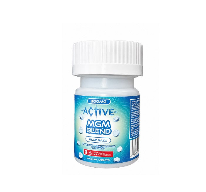 ACTIVE MGM BLEND BLUE RAZZ 300MG 10CT