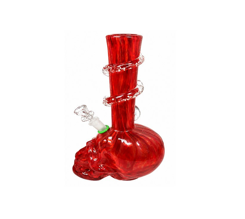 WATERPIPE GAINT SKULL SOFT HEAVY GLASS 6508