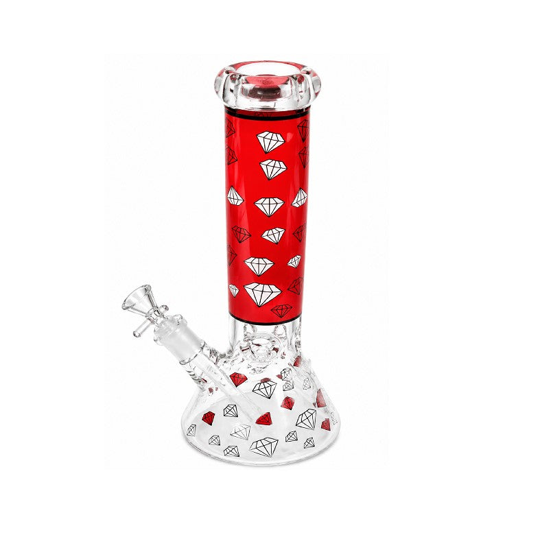 WATERPIPE THICK BEAKER DIAMOND DECAL 6507