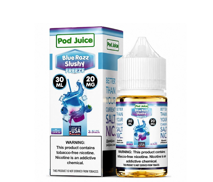 POD JUICE SALT FREEZE BLUE RAZZ SLUSHY 20MG 30ML