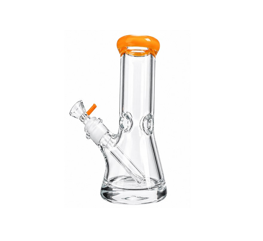 WATERPIPE THICK BASE ASSRTD COLRS 9MM LC-10015 4A GLASS 8''