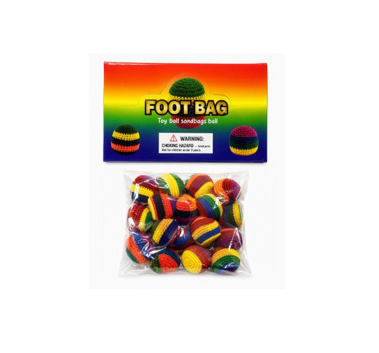 FOOT BAG TOY BALL SANDBAGS BALL 24CT
