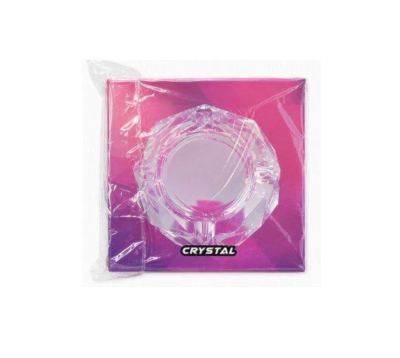 GLIIZY GLASS DIAMOND ASHTRAY SILVER 1CT