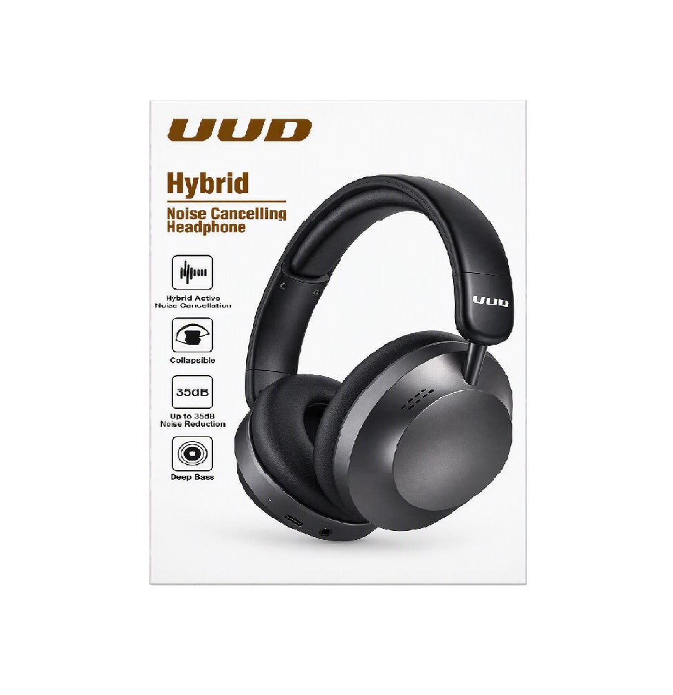 UUD HYBRID ANC AH1 HEADPHONE BLACK 35DB