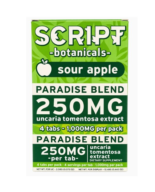 SCRIPT BOTANICALS PRDISE BLEND SOUR APPLE 1000MG