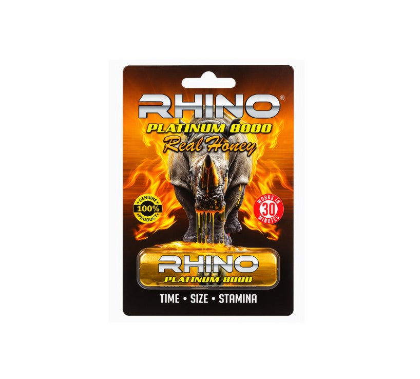 RHINO PLATINUM REAL HONEY 8000