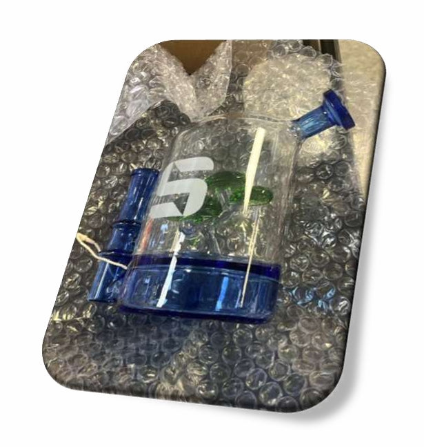 WP SILO GLASS BONSAI TREE SILO119 BLUE 13.5"