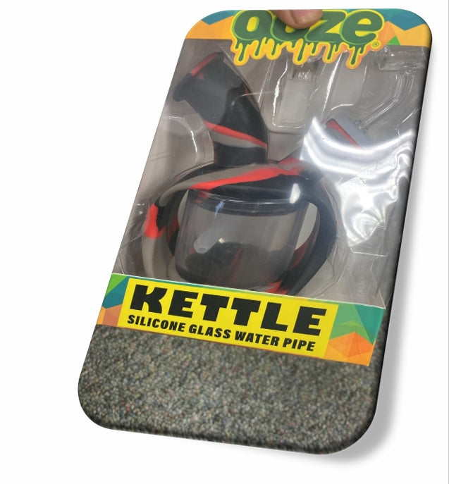 OOZE KETTLE SILICONE GLASS WATERPIPE ASSTD