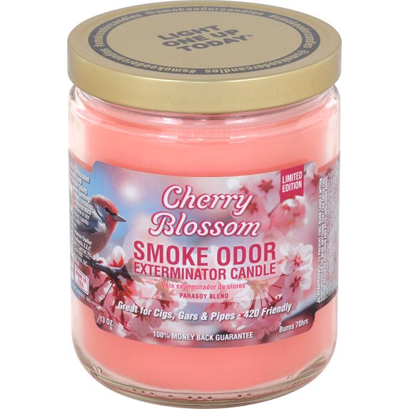 SMOKE ODOR CANDLE CHERRY BLOSSOM 13OZ