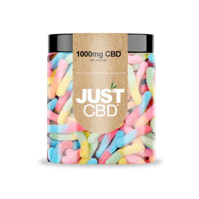 JUST CBD CANNABIDIOL GUMY SOUR WORMS 1000MG