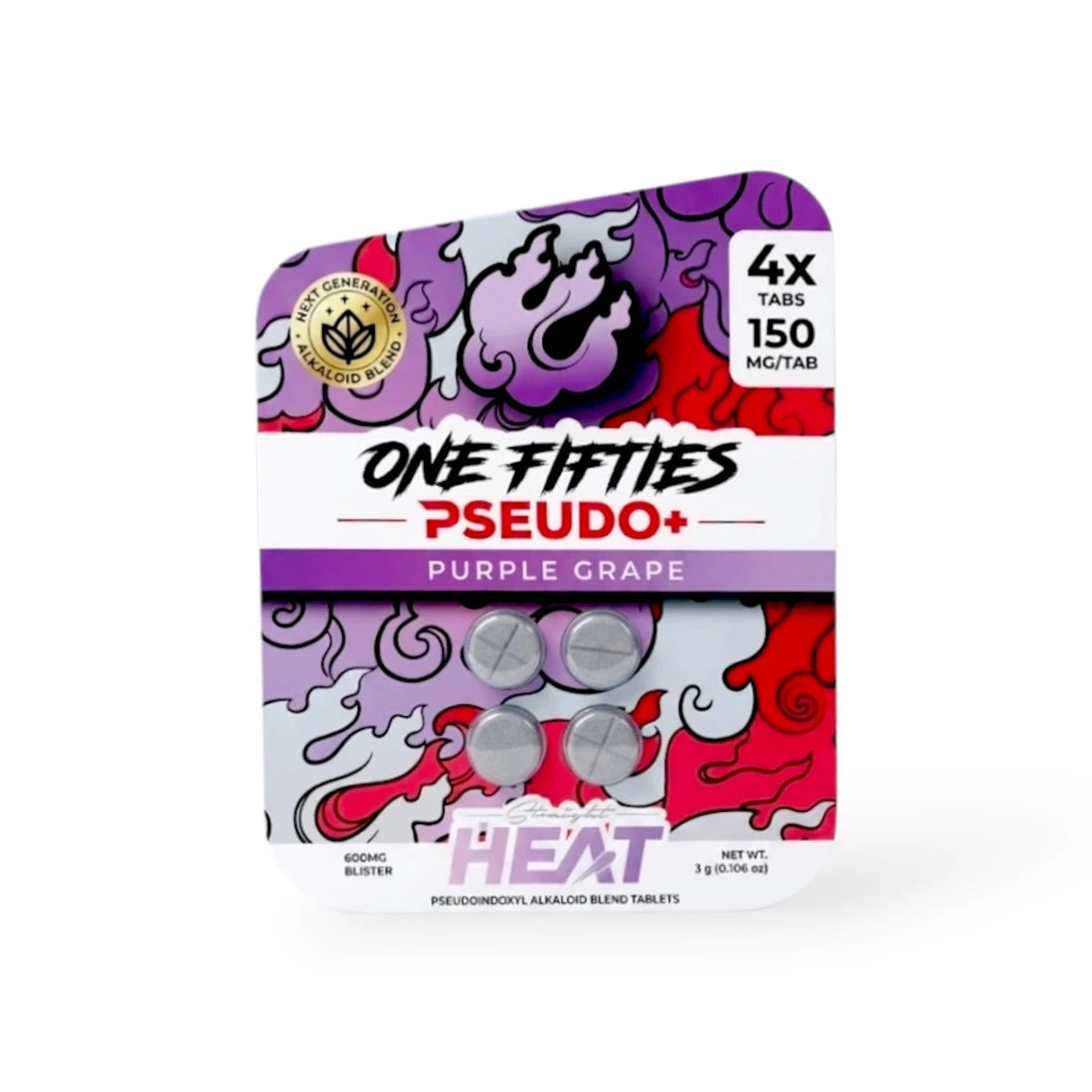 ONE FIFTIES PSEUDO PLUS PURPLE GRAPE 150MG 4CT