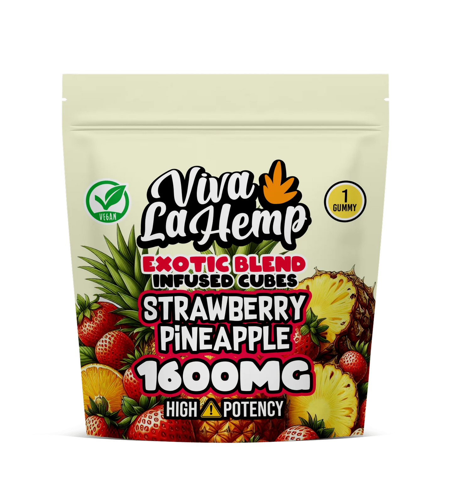 VIVA LA HEMP GUMY STRAWBERRY PINEAPPLE 1600MG