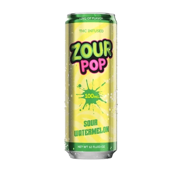 ZOUR POP THC SOUR WATERMELON 100MG 12OZ