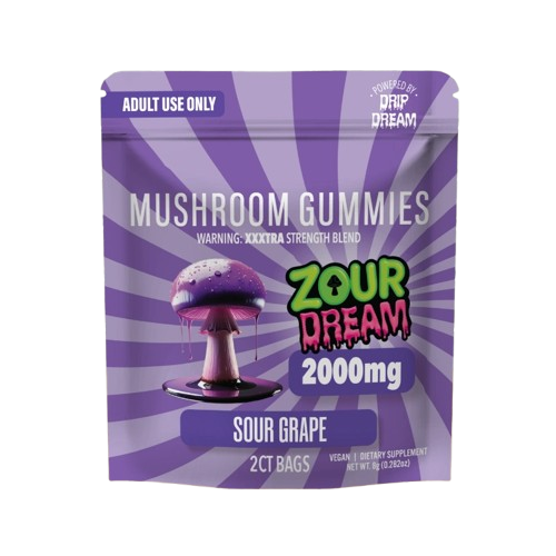 ZOUR DREAM MUSHRM GUMMY SOUR GRAPE 60000MG