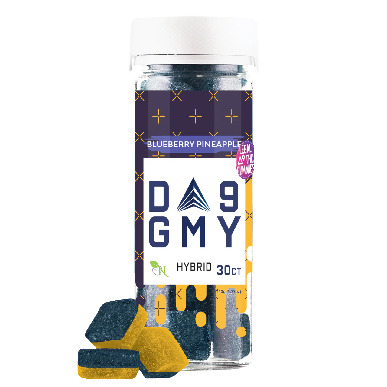 AGFN D9 GUMMY 30CT BLUEBERRY PINEAPPLE 810MG