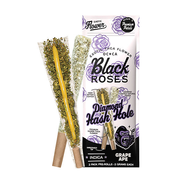 BLACK ROSES THCA FLWR HASH HOLE GRAPE APE IND 2GM 2CT