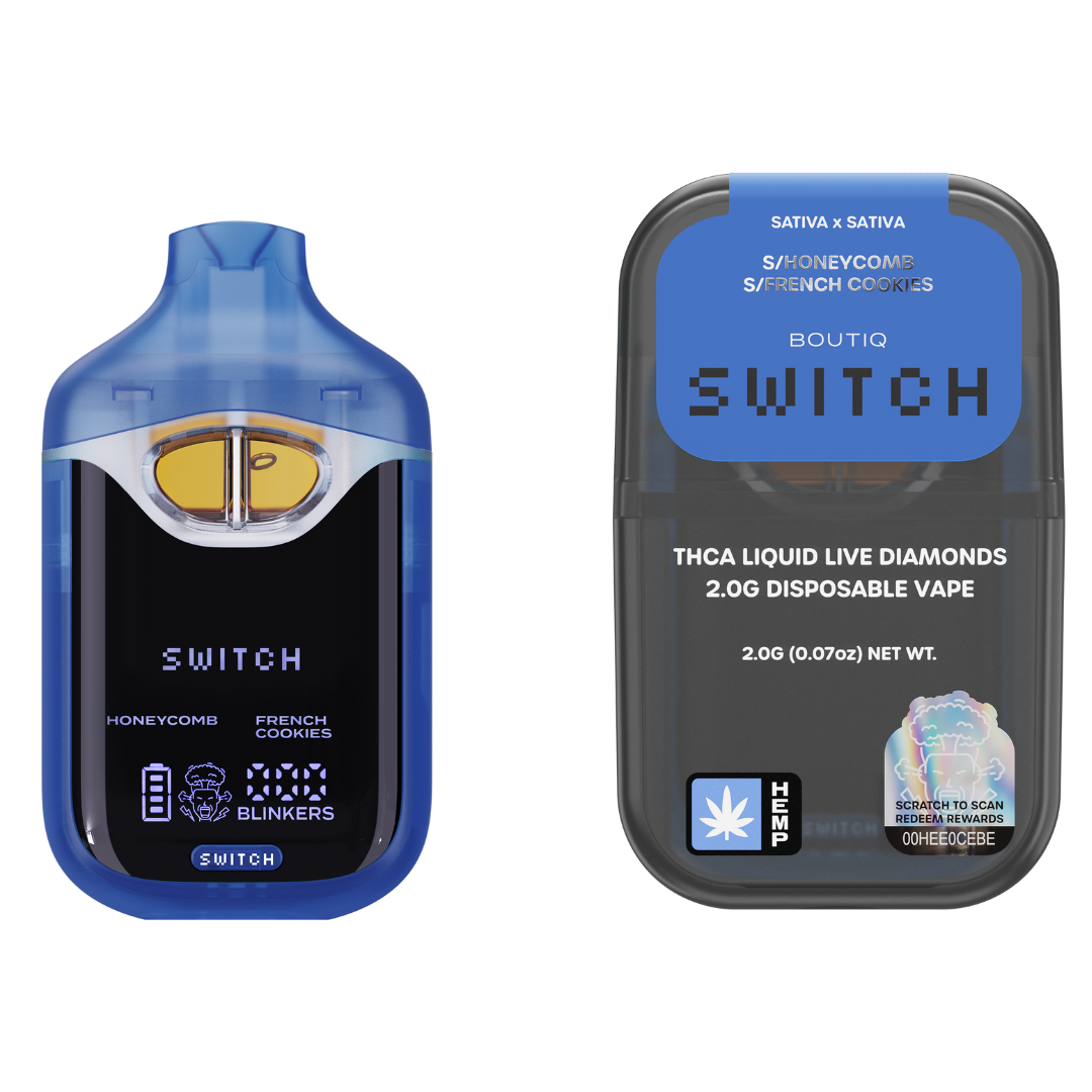 BOUTIQ SWITCH HONEYCOMB FRENCH COOKIE SATIVA 2G|810154386154|Pack Of|10