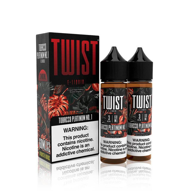 TWIST E LIQUID X2 TOBACCO PLATANIUM NO1 60ML 6MG