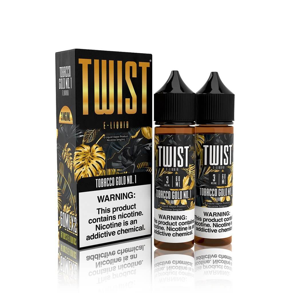 TWIST E LIQUID X 2 TOBACCO GOLD NO 1 60ML 3MG