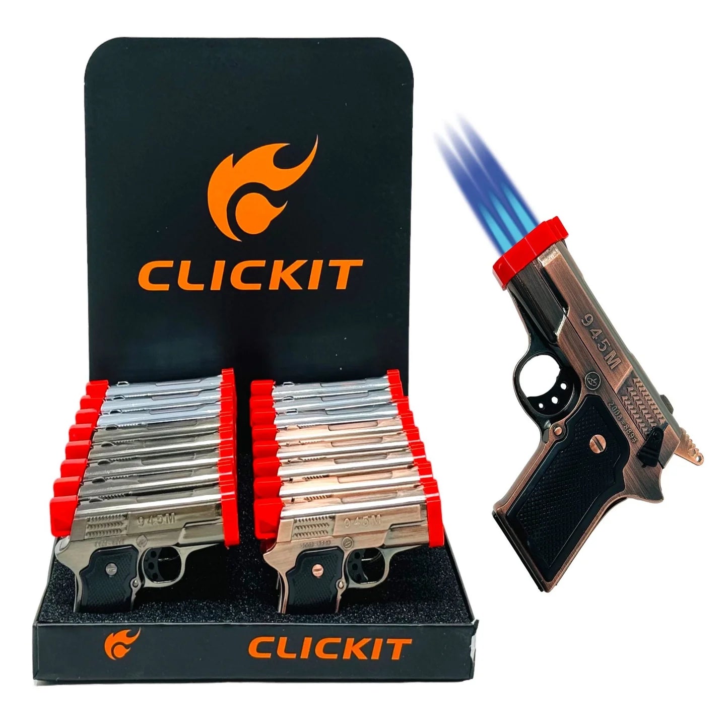 CLICKIT MINI GUN LIGHTER GH-5917 12CT