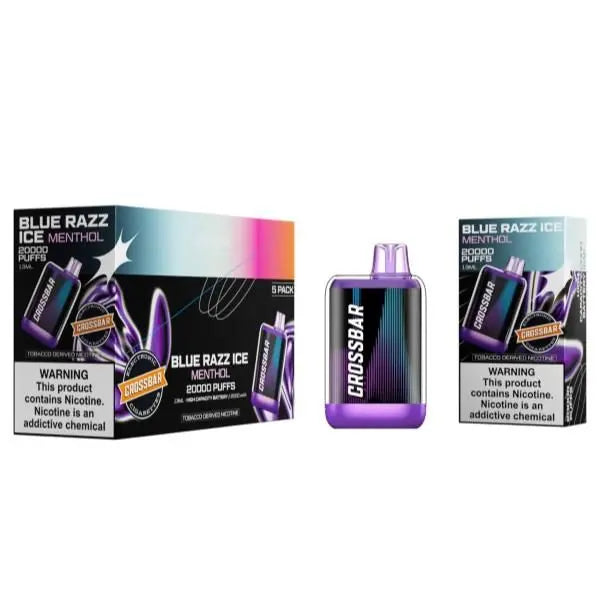 CROSSBAR 20K USA|CROSSBAR BLUE RAZZ ICE MENTHOL 20K|850071163414|Pack of 5