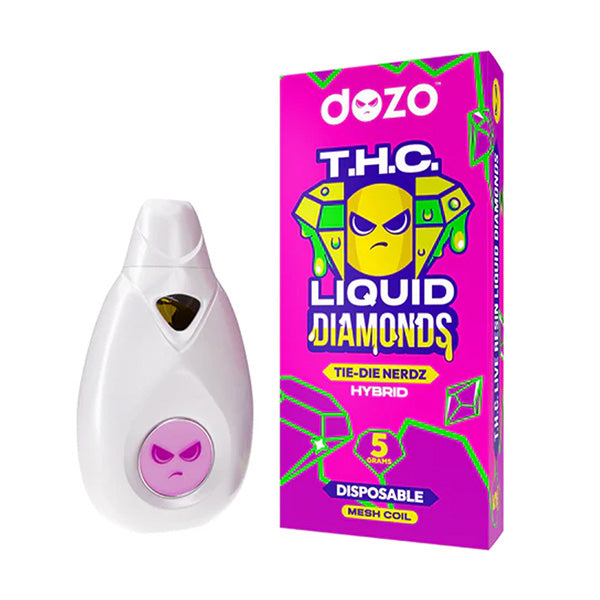 DOZO THC LIQUID DIAMOND TIE DIE NERDZ HYB 5GM
