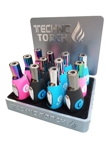 TECHNO PATTERN TORCH LIGHTER 17135P 12CT