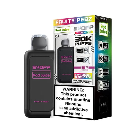 SVOPP POD JUICE FRUITY PEBZ 30K|818534910036|Pack Of|5