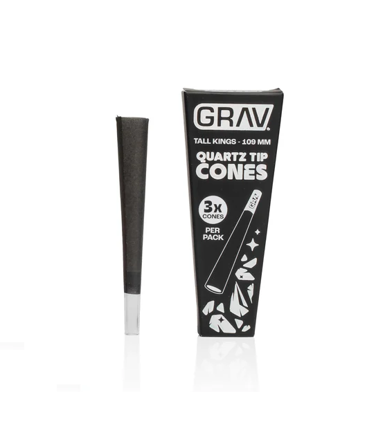 GRAV QUARTZ TIP CONES BLACK 3CT 109MM