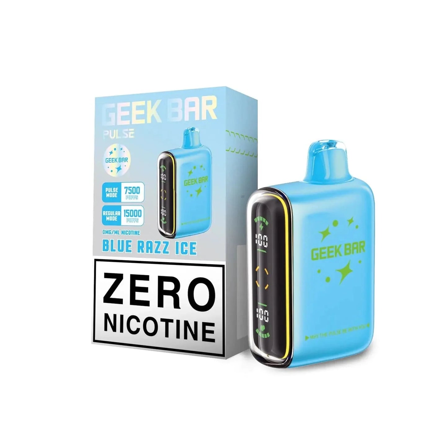 GEEK BAR PULSE BLUE RAZZ ICE ZERO PER 15K|810125439810|Pack Of|5