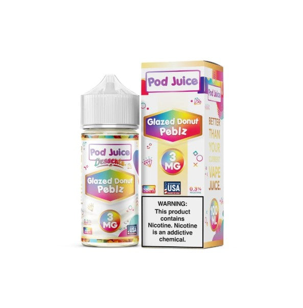POD JUICE GLAZED DONUT PEBLZ 3MG 100ML