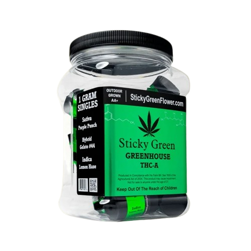STICKY GREEN GREEN HOUSE THCA FLOWER ASSTD FLVRS 1GM