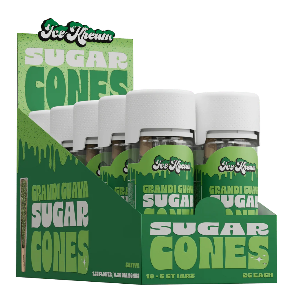 ICE KREAM THCA FLWR PROLL GRANDI GUAVA JAR CONES STVA 2GM 5CT