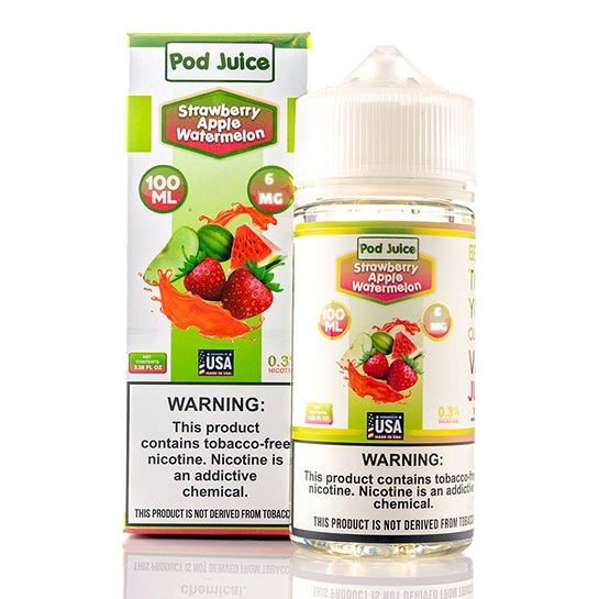 POD JUICE EJUICE 100ML - STRAWBERRY APPLE WATERMELON 6MG