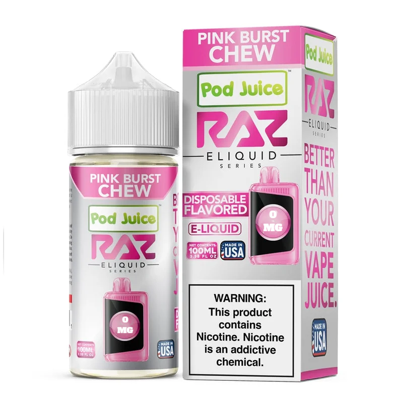 POD JUICE X RAZ PINK BURST CHEW 0MG 100ML