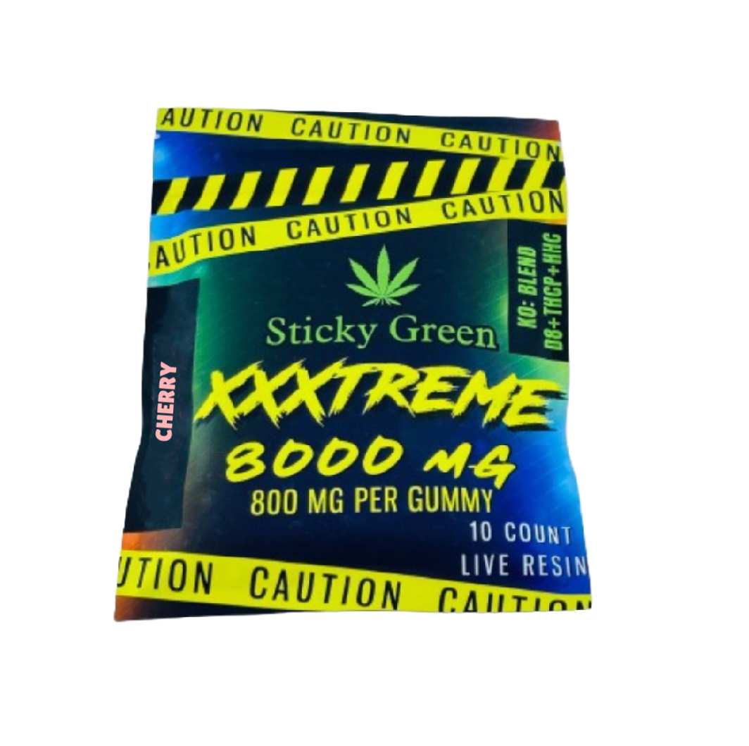 STICKY GREEN XTREME CHERRY 8000MG