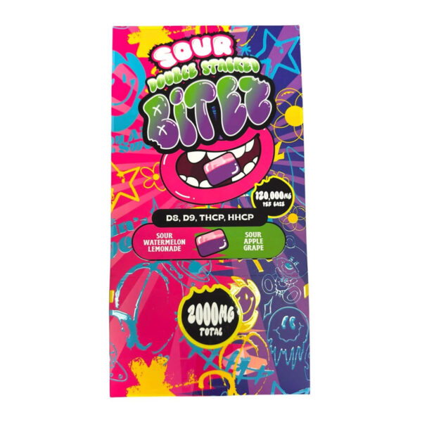 DOUBLE STACKED BITES D9 SOUR WTRMLON LMNADE GUMY 2000MG
