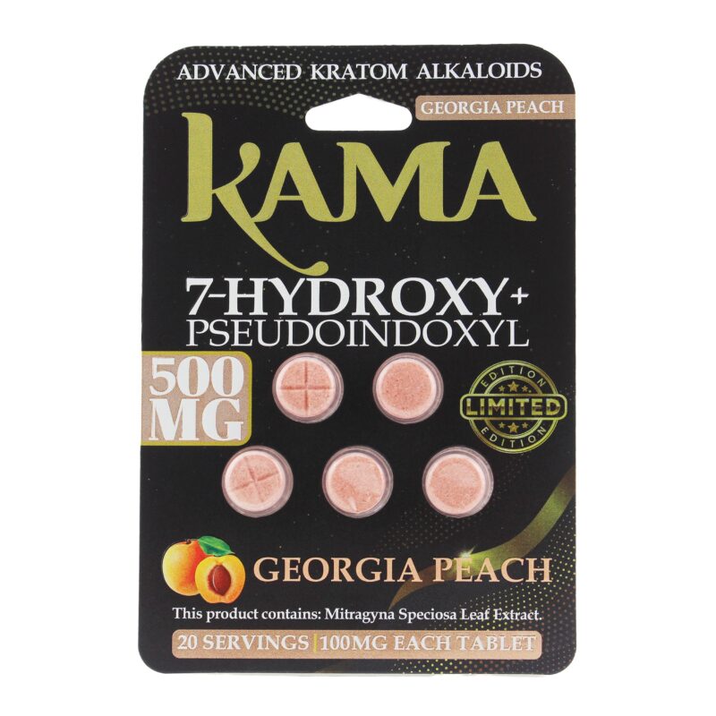 KAMA 7 HYDROXY PLUS PSEUDOINDOXYL GEORGIA PEACH 500MG