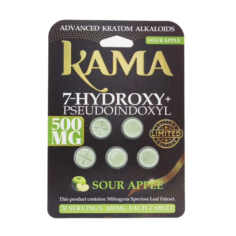 KAMA 7 HYDROXY PLUS PSEUDOINDOXYL SOUR APPLE 500MG