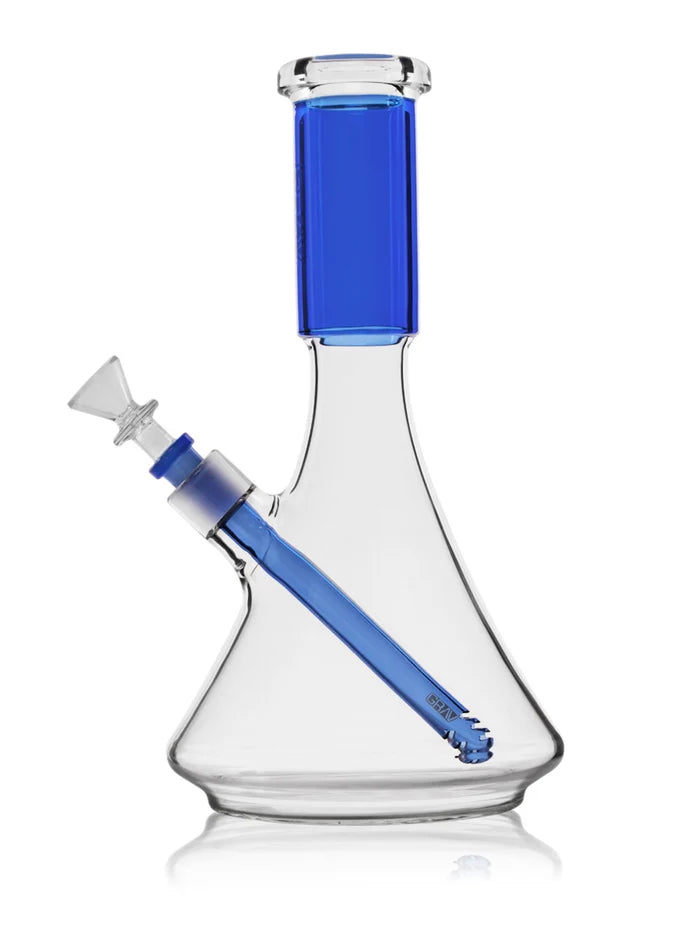 GRAV LARGE DECO BEAKER BONG LIGHT COBALT