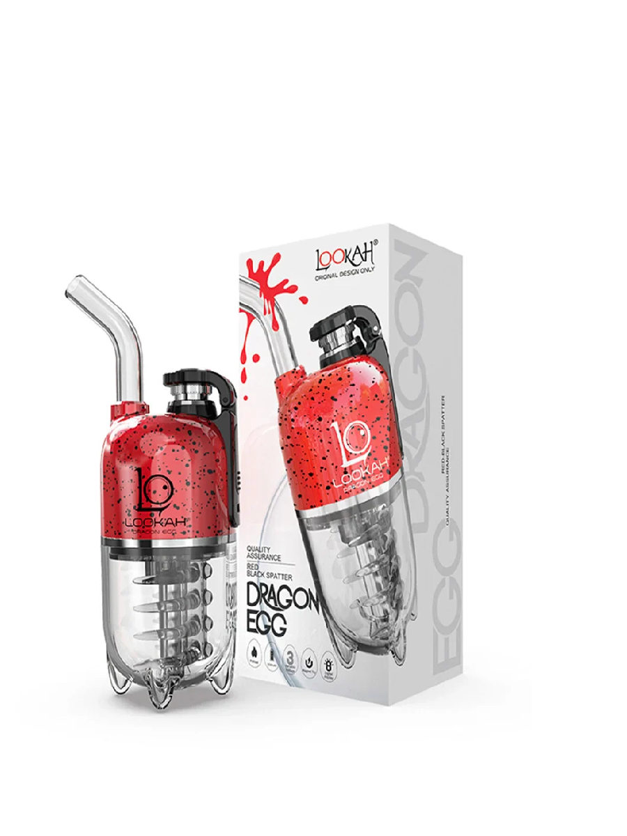 LOOKAH DRAGON WAX EGG ERIG VAPORIZER BLACK/RED 1CT
