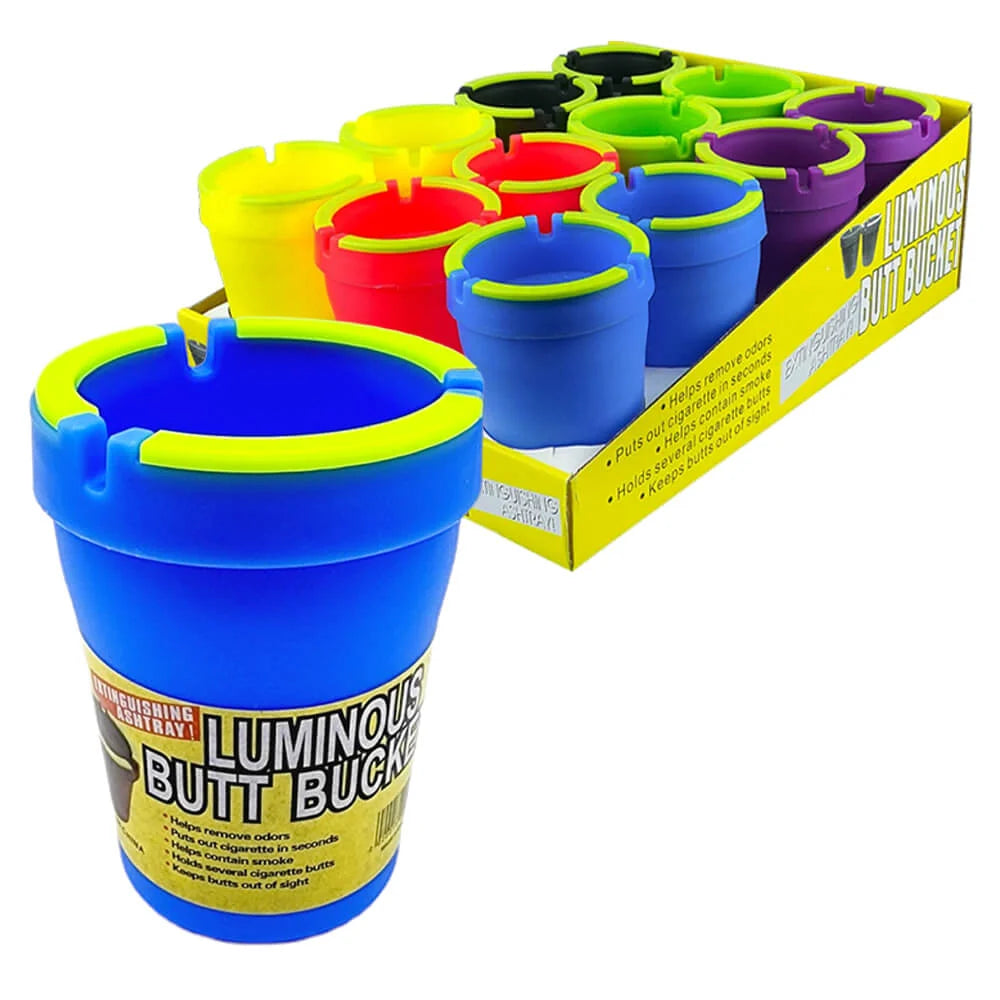 LUMINIOUS BUTT BUCKET ASHTRAY 12CT