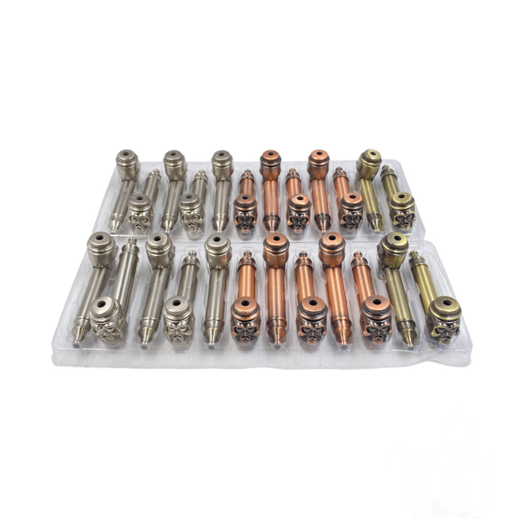 HANDPIPE GI CHROME SKULLS METAL PIPE 24CT