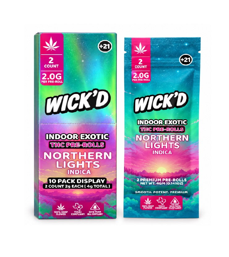 WICK'D EXOTIC THC PROLL NORTHERN LIGHTS IND 4GM 10CT