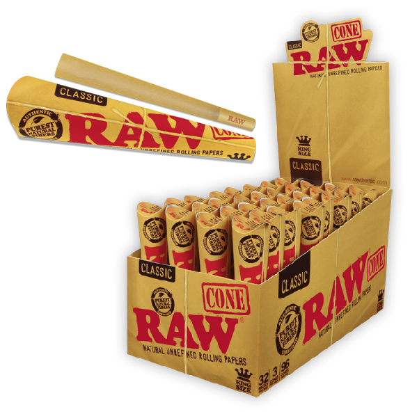 RAW METHEREAL CLASSIC CONE KING SIZE 3PER PACK