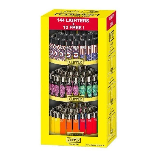 CLIPPER CLASSIC DISPLAY ASSORTED 144+12CT