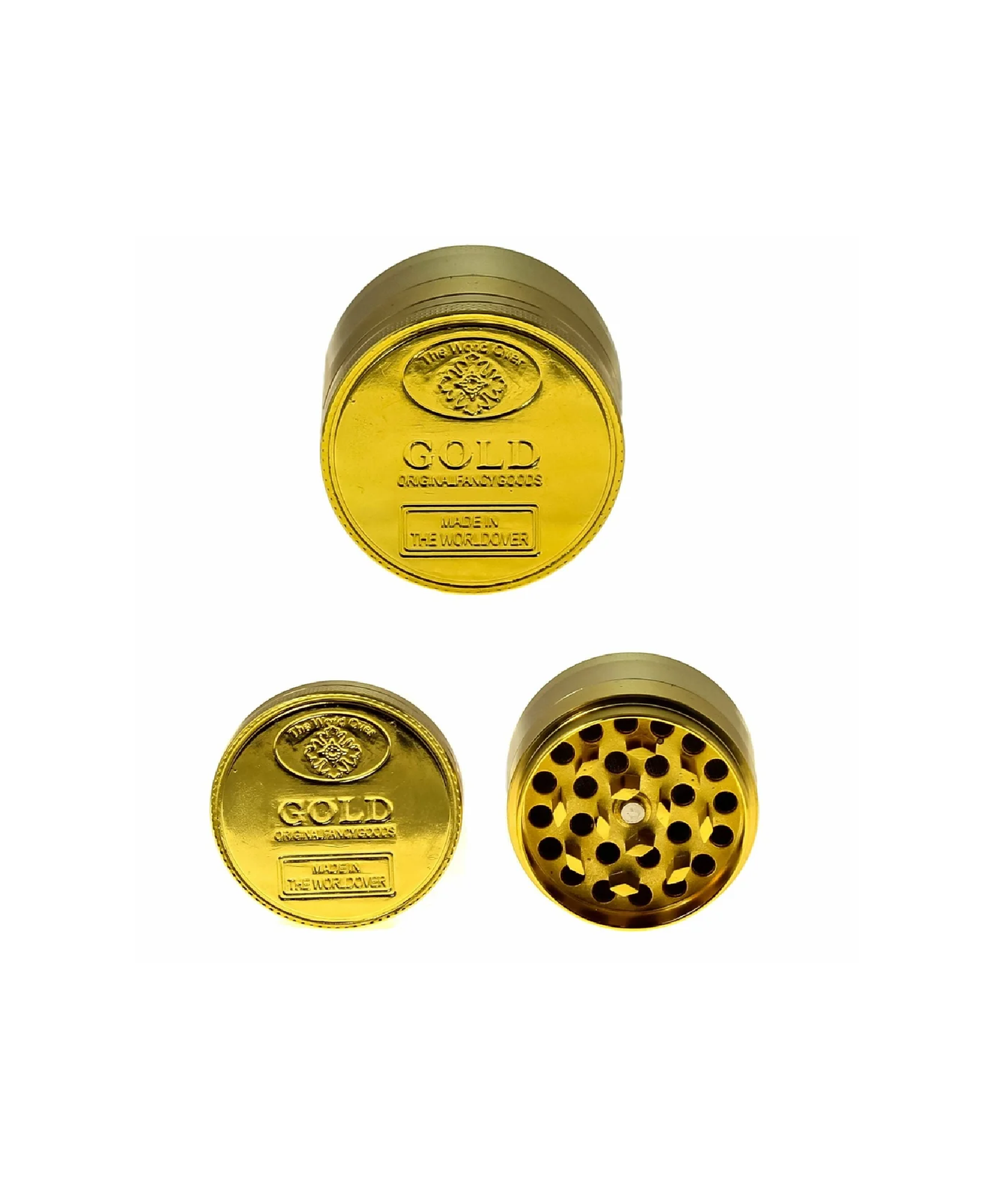 GRINDER ME0467 METAL 28MM 4PTS GOLD COIN DESING GOLD