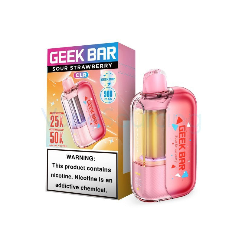 GEEK BAR CLR SOUR STRAWBERRY 50K