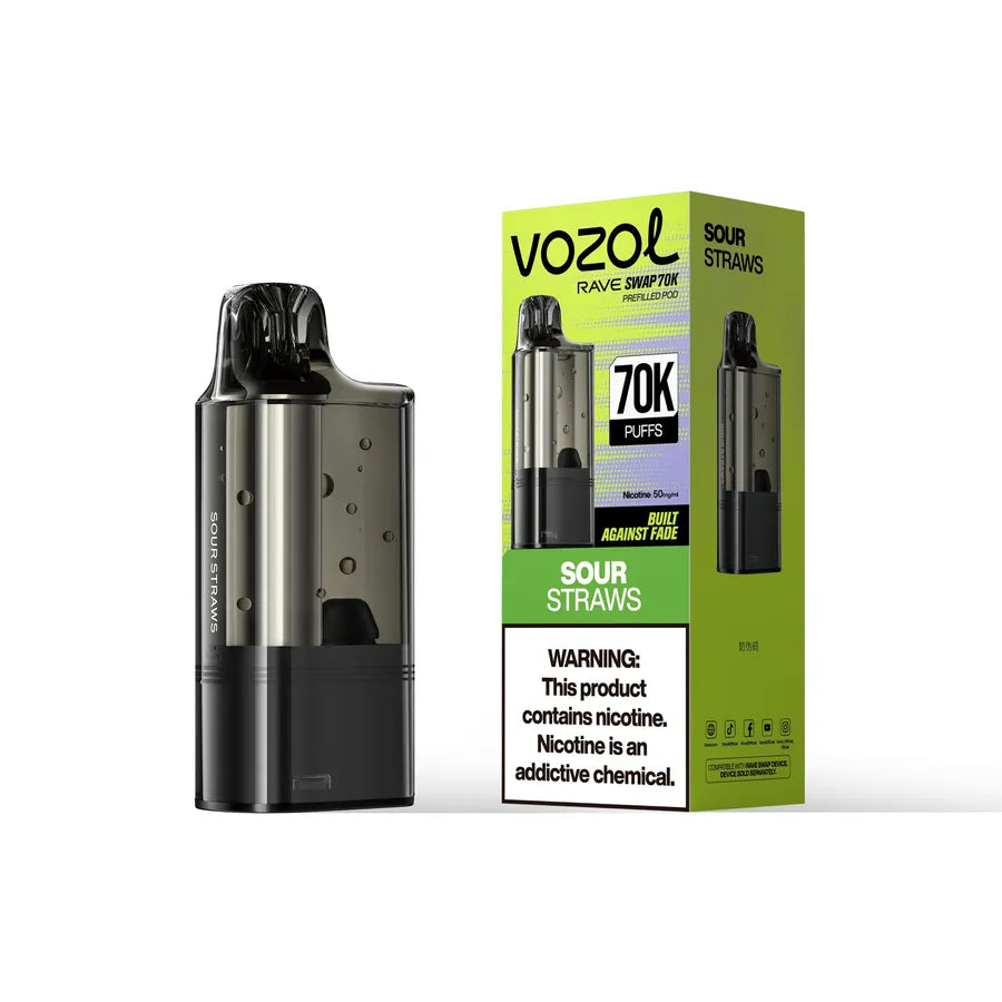VOZOL RAVE SWAP POD SOUR STRAWS 70K